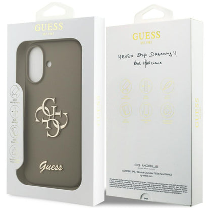 Deksel for Apple iPhone 17, Guess, Big 4G Script, Brun