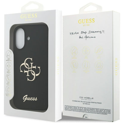 Deksel for Apple iPhone 17, Guess, Big 4G Script, Svart
