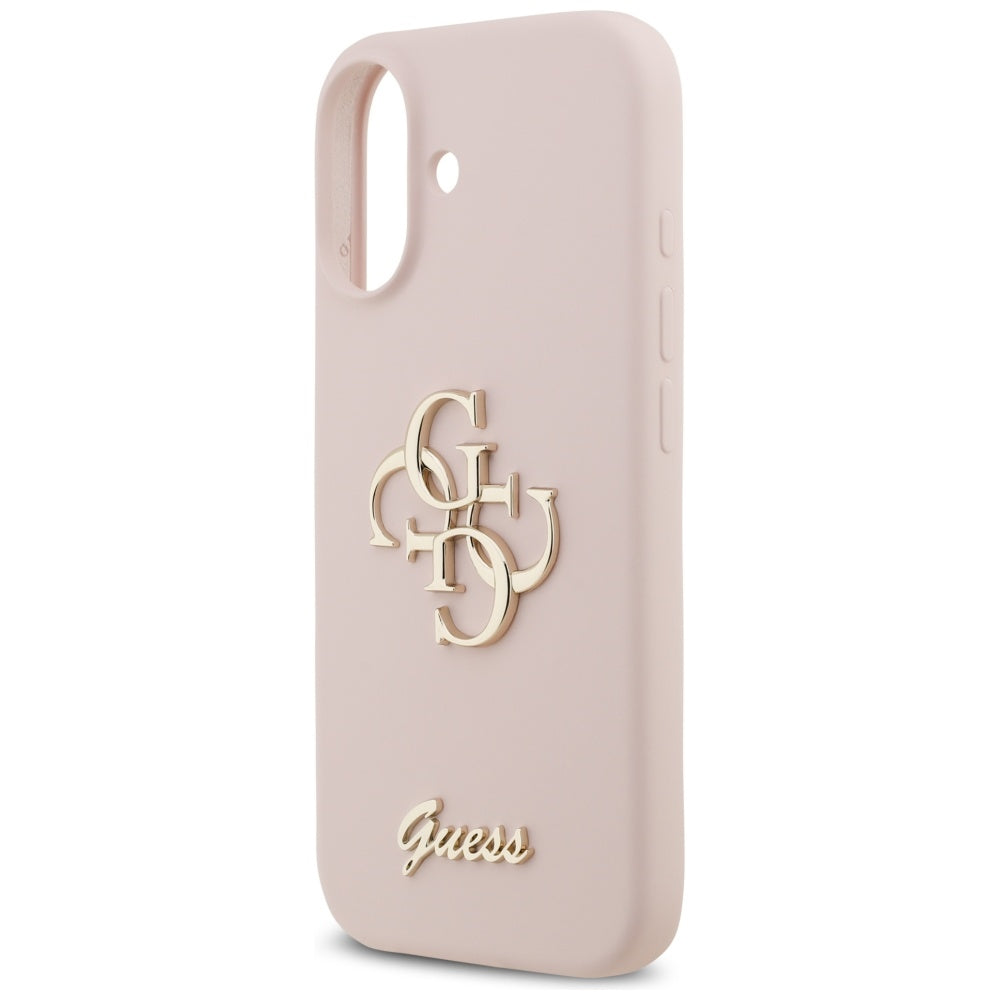 Deksel for Apple iPhone 17, Guess, Big 4G Script, Lys Rosa