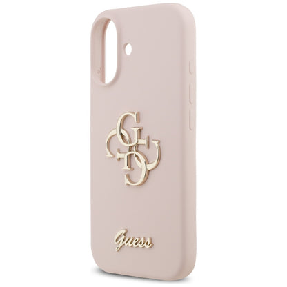 Deksel for Apple iPhone 17, Guess, Big 4G Script, Lys Rosa