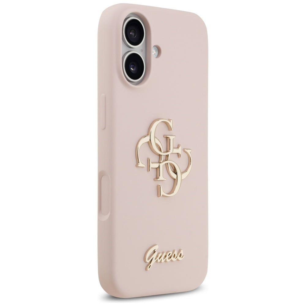 Deksel for Apple iPhone 17, Guess, Big 4G Script, Lys Rosa