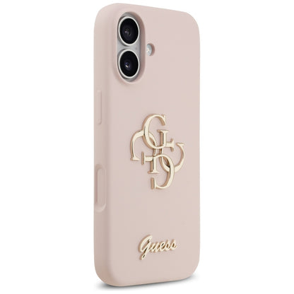 Deksel for Apple iPhone 17, Guess, Big 4G Script, Lys Rosa