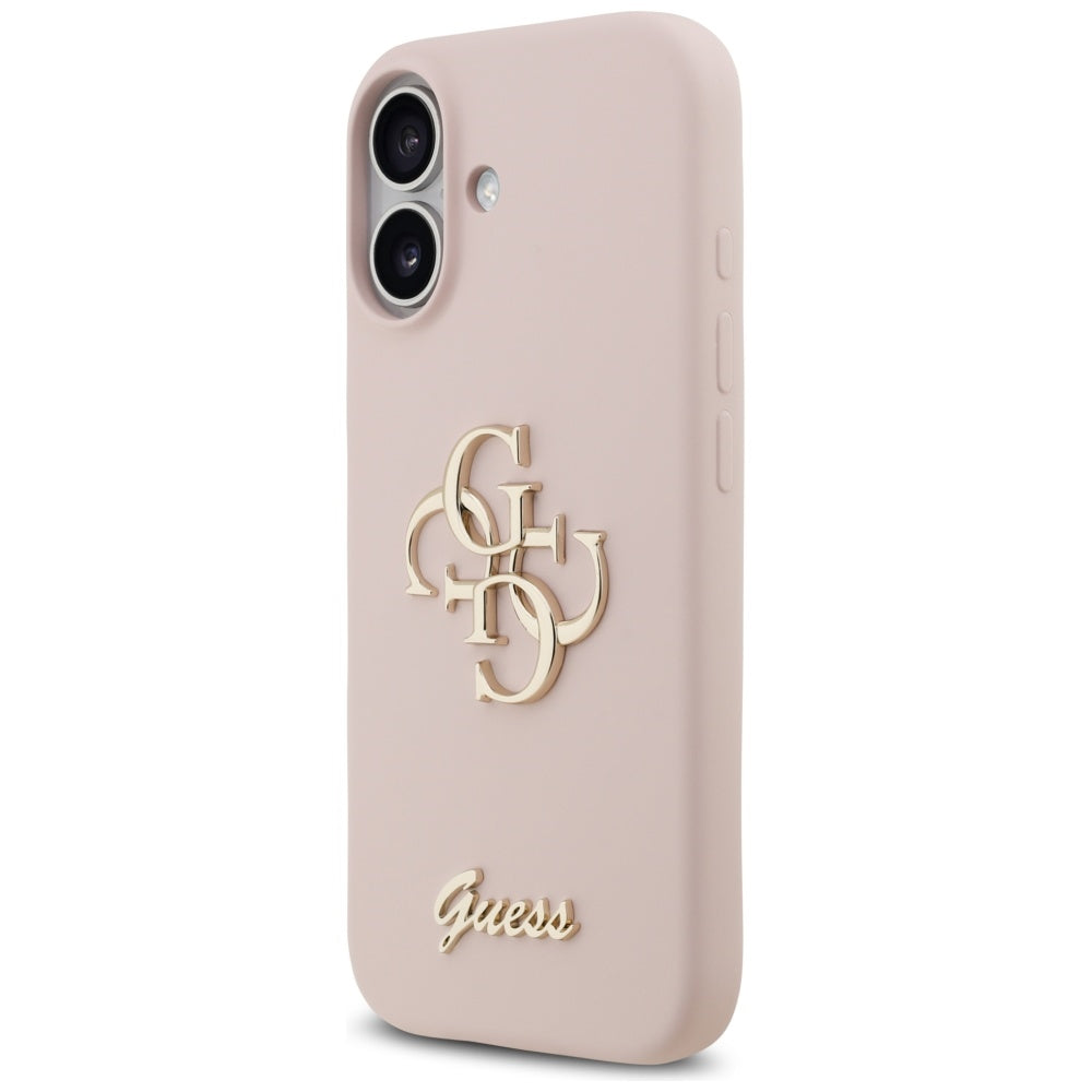 Deksel for Apple iPhone 17, Guess, Big 4G Script, Lys Rosa