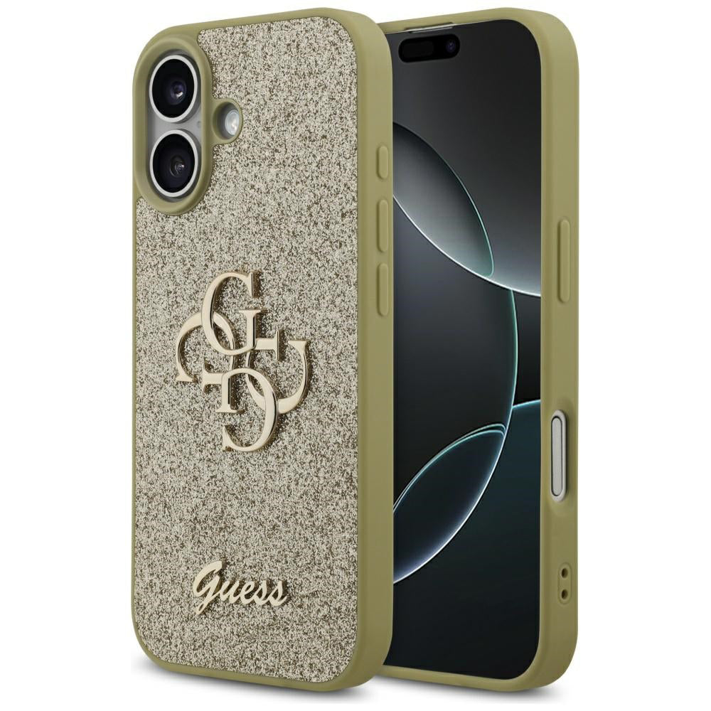 Deksel for Apple iPhone 17, Guess, Fixed Glitter Big 4G, Gull
