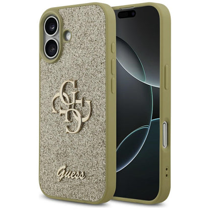 Deksel for Apple iPhone 17, Guess, Fixed Glitter Big 4G, Gull