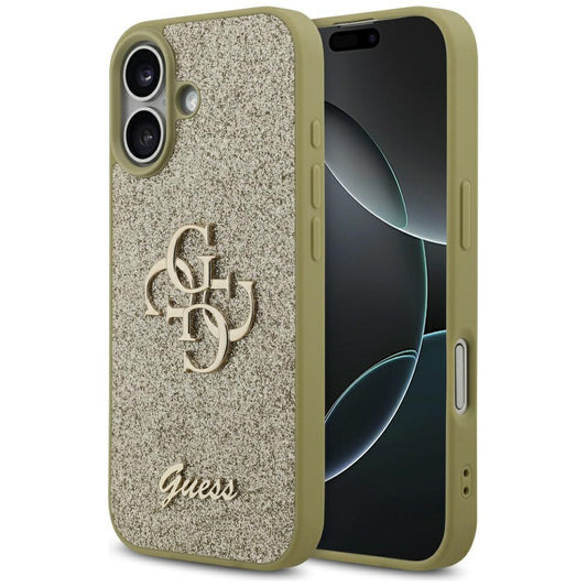 Deksel for Apple iPhone 17, Guess, Fixed Glitter Big 4G, Gull