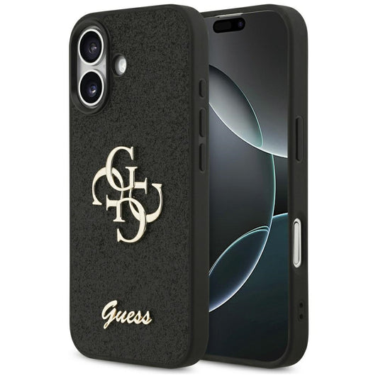 Deksel for Apple iPhone 17, Guess, Fixed Glitter Big 4G, Svart