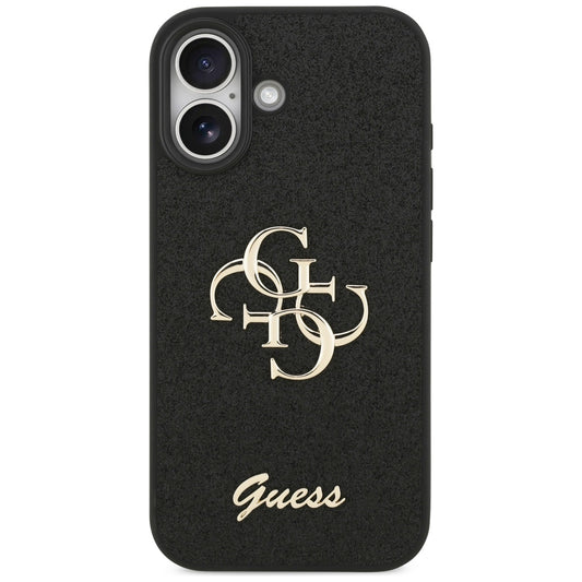 Deksel for Apple iPhone 17, Guess, Fixed Glitter Big 4G, Svart