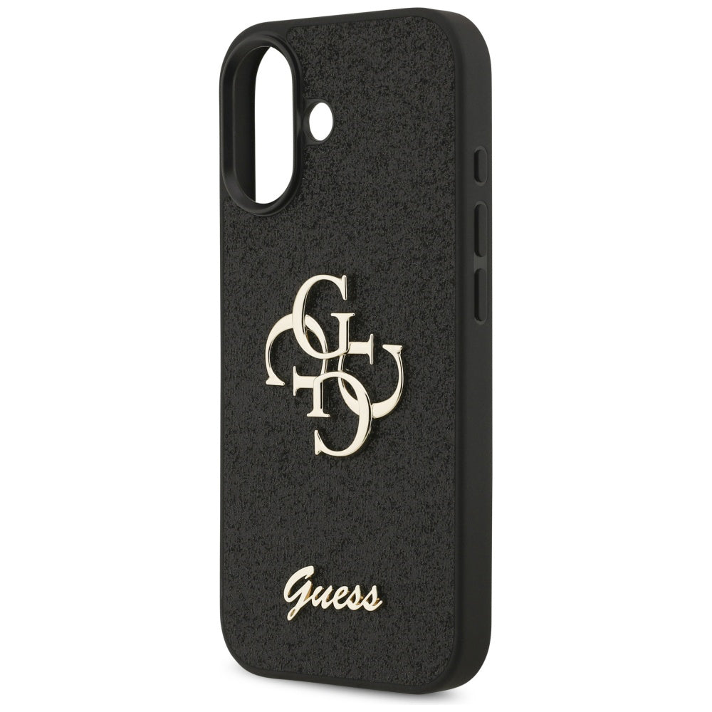 Deksel for Apple iPhone 17, Guess, Fixed Glitter Big 4G, Svart
