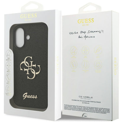 Deksel for Apple iPhone 17, Guess, Fixed Glitter Big 4G, Svart