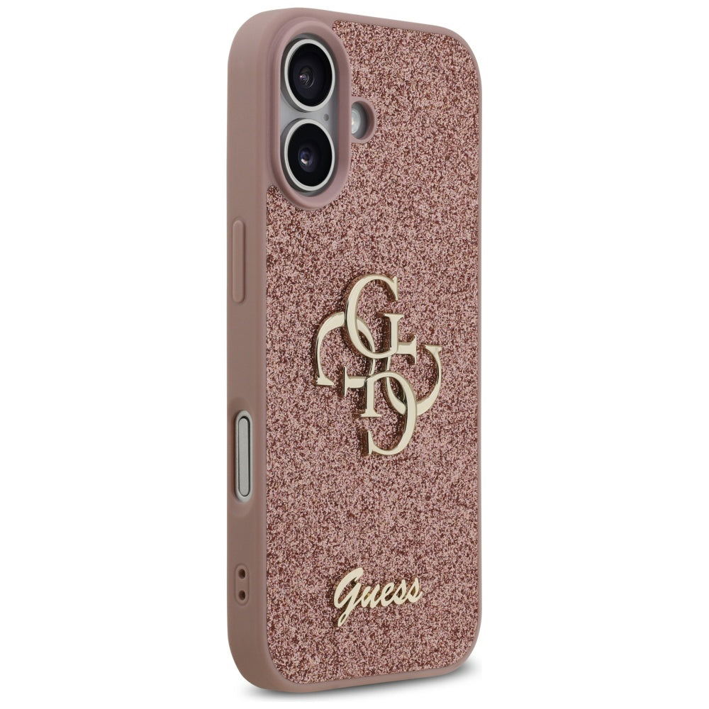 Deksel for Apple iPhone 17, Guess, Fixed Glitter Big 4G, Rosa