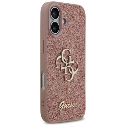 Deksel for Apple iPhone 17, Guess, Fixed Glitter Big 4G, Rosa