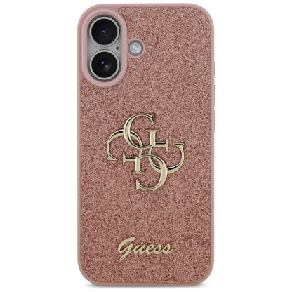 Deksel for Apple iPhone 17, Guess, Fixed Glitter Big 4G, Rosa