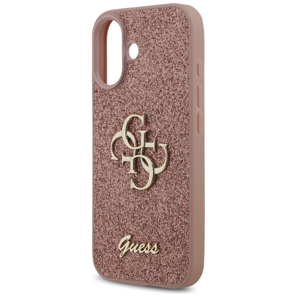 Deksel for Apple iPhone 17, Guess, Fixed Glitter Big 4G, Rosa