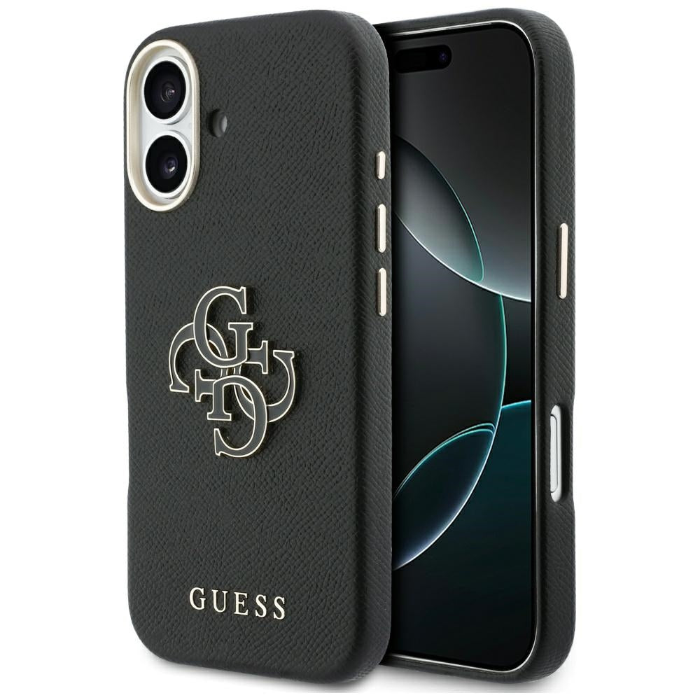 Deksel for Apple iPhone 17, Guess, Resin Logo, Svart