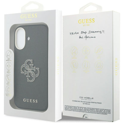 Deksel for Apple iPhone 17, Guess, Resin Logo, Svart