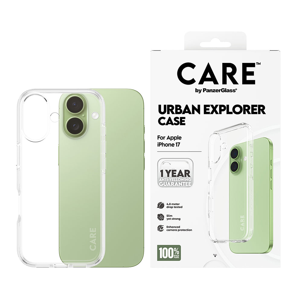 Deksel for Apple iPhone 17, PanzerGlass, Care Urban Explorer, Gjennomsiktig