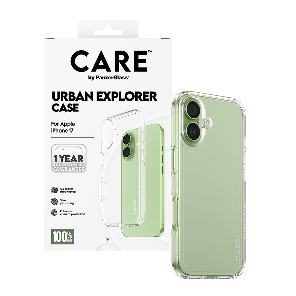 Deksel for Apple iPhone 17, PanzerGlass, Care Urban Explorer, Gjennomsiktig