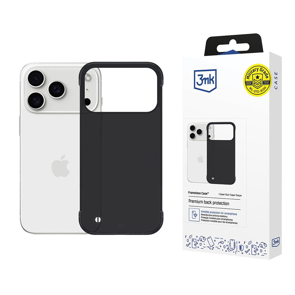 Deksel for Apple iPhone 17 Pro, 3MK, Just20g, Svart