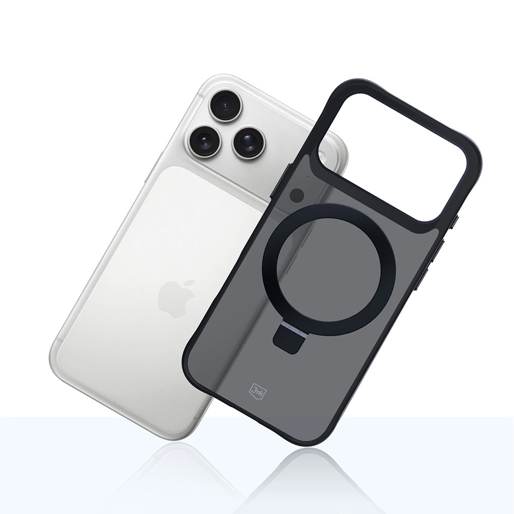 Deksel for Apple iPhone 17 Pro, 3MK, Smoke MagStand, Svart
