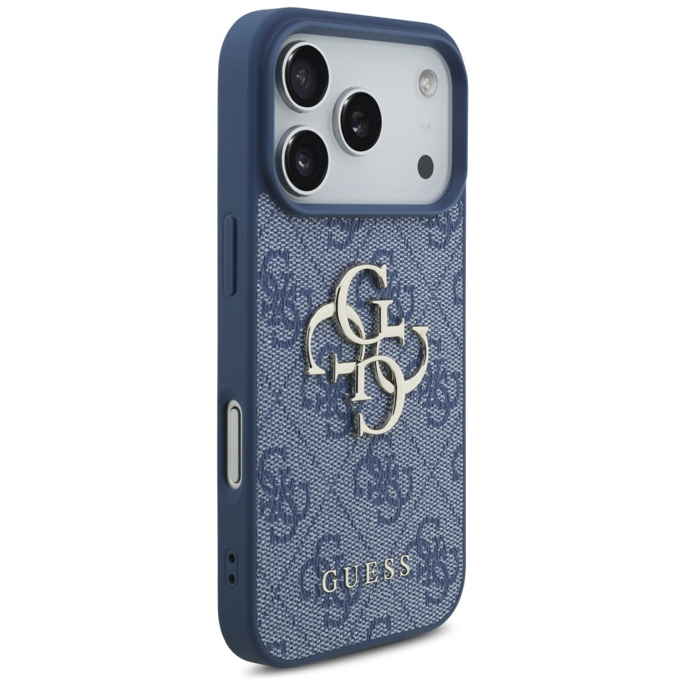 Deksel for Apple iPhone 17 Pro, Guess, 4G Big Logo, Blå
