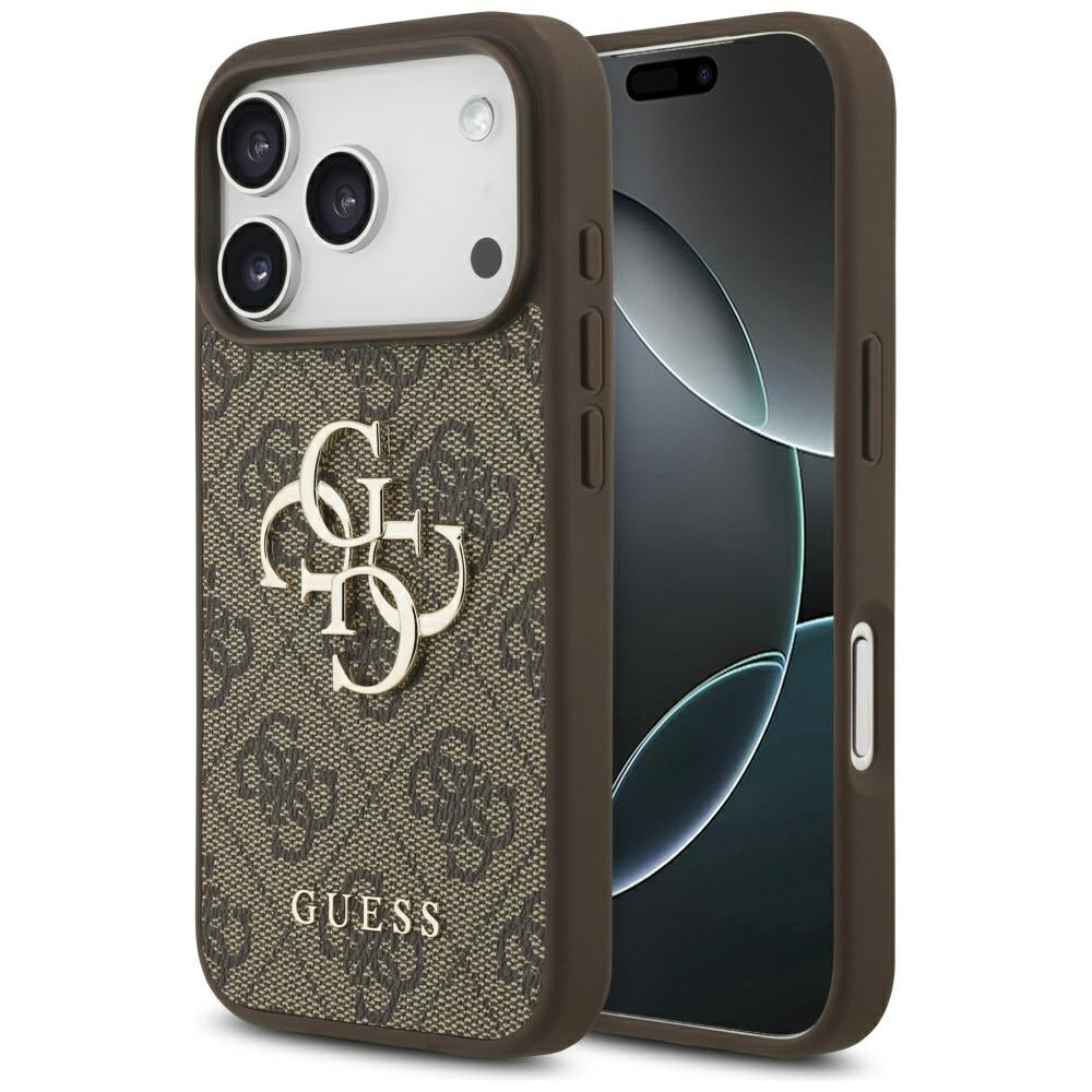 Deksel for Apple iPhone 17 Pro, Guess, 4G Big Logo, Brun