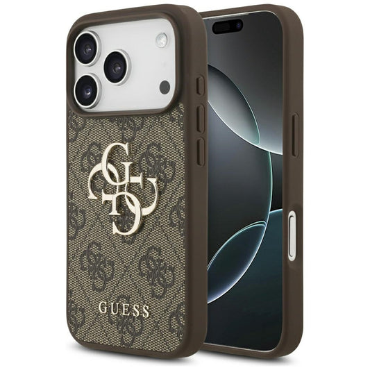 Deksel for Apple iPhone 17 Pro, Guess, 4G Big Logo, Brun