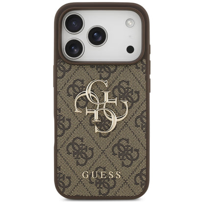 Deksel for Apple iPhone 17 Pro, Guess, 4G Big Logo, Brun