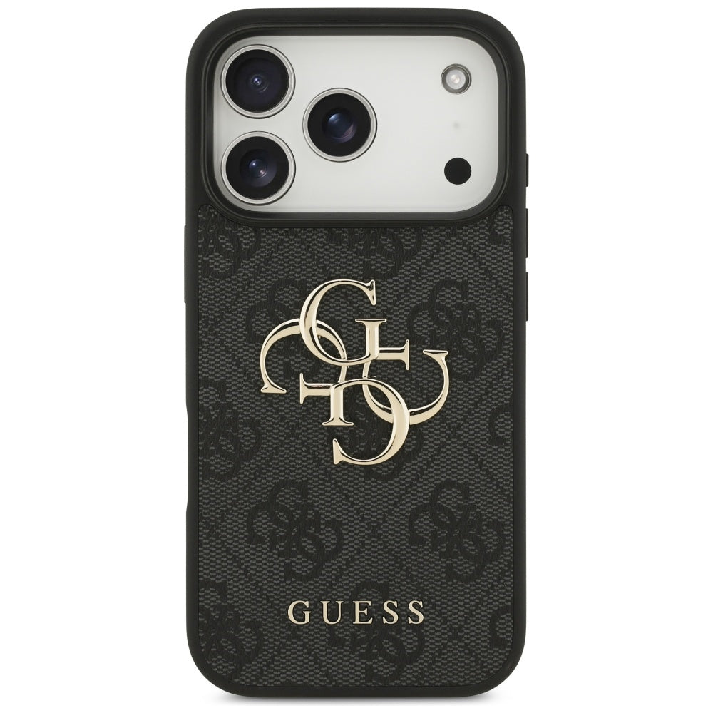 Deksel for Apple iPhone 17 Pro, Guess, 4G Big Logo, Svart