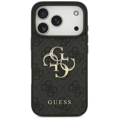 Deksel for Apple iPhone 17 Pro, Guess, 4G Big Logo, Svart