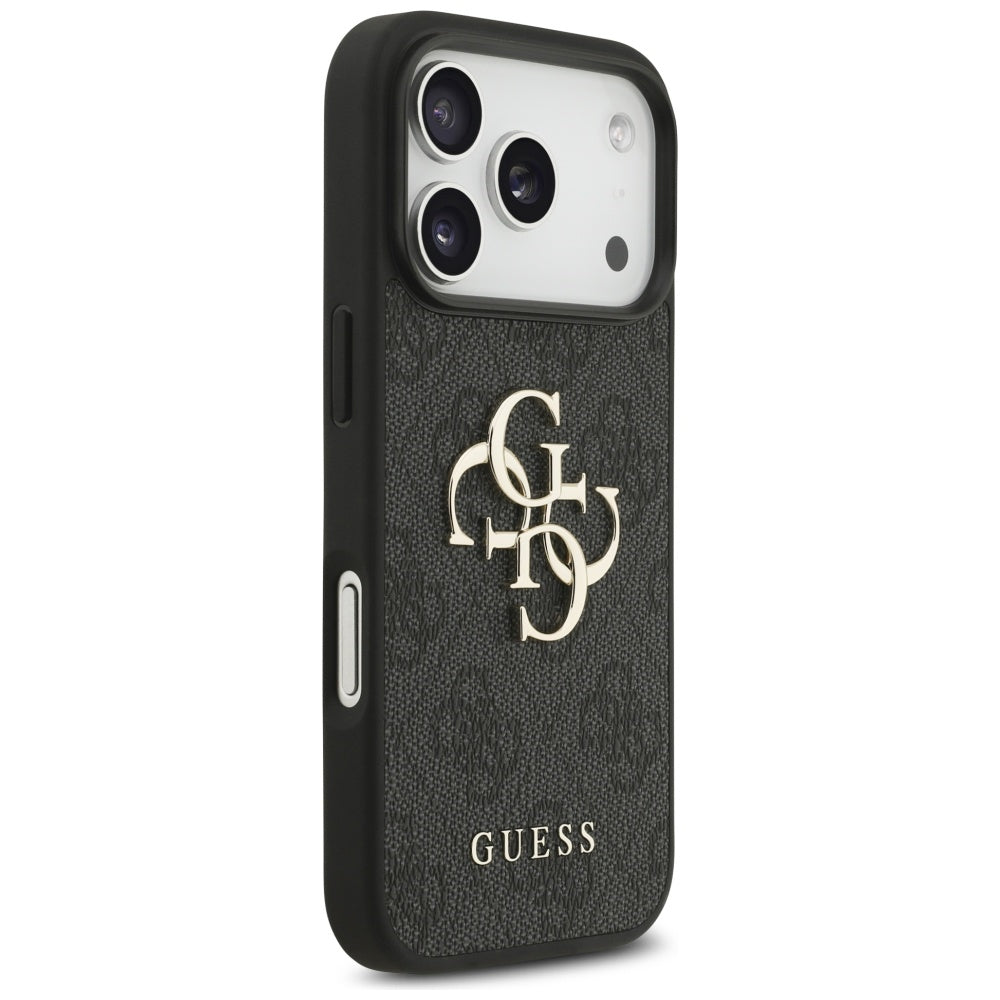 Deksel for Apple iPhone 17 Pro, Guess, 4G Big Logo, Svart