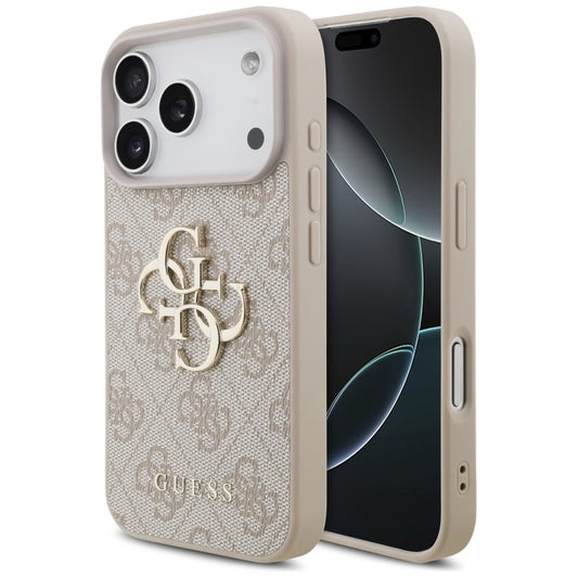 Deksel for Apple iPhone 17 Pro, Guess, 4G Big Logo, Rosa
