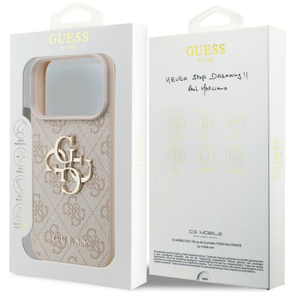 Deksel for Apple iPhone 17 Pro, Guess, 4G Big Logo, Rosa