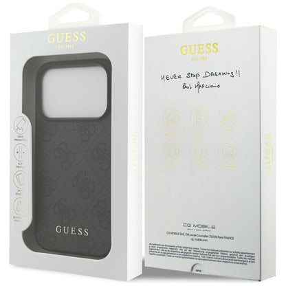 Deksel for Apple iPhone 17 Pro, Guess, 4G Classic, Svart