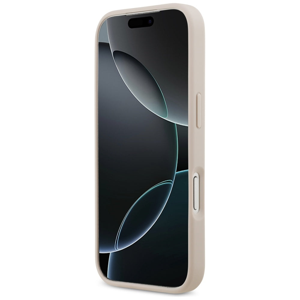 Deksel for Apple iPhone 17 Pro, Guess, 4G Double Card Triangle, Rosa