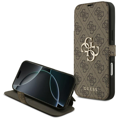 Deksel for Apple iPhone 17 Pro, Guess, 4G Metal Logo, Brun