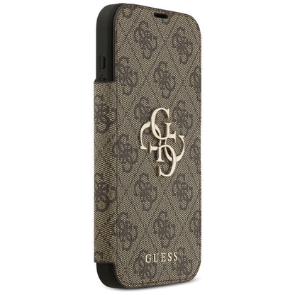 Deksel for Apple iPhone 17 Pro, Guess, 4G Metal Logo, Brun