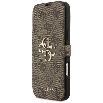 Deksel for Apple iPhone 17 Pro, Guess, 4G Metal Logo, Brun