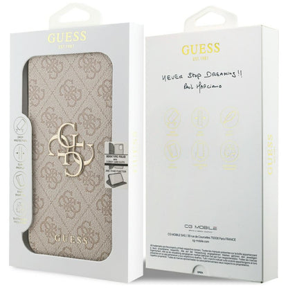 Deksel for Apple iPhone 17 Pro, Guess, 4G Metal Logo, Rosa