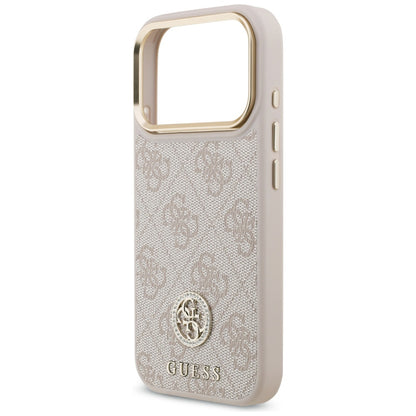 Deksel for Apple iPhone 17 Pro, Guess, 4G Strass Logo and Big Strap, Rosa