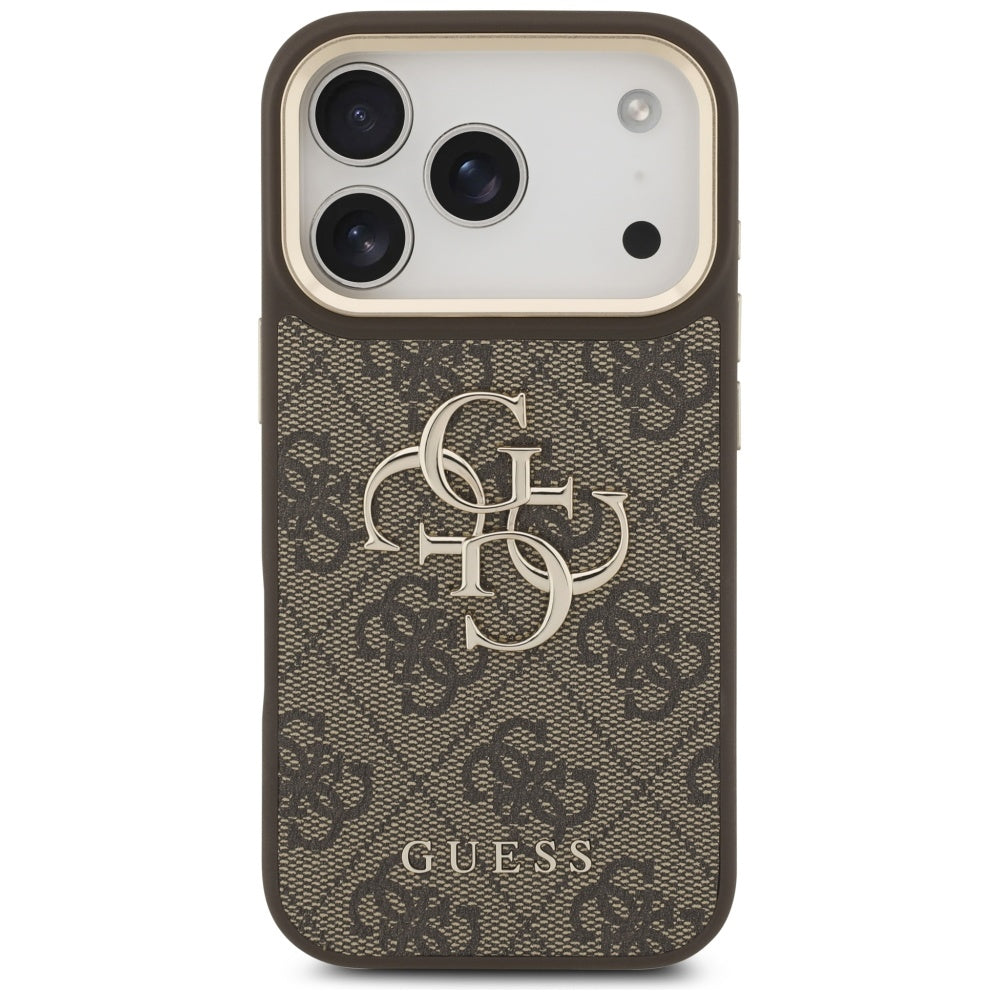 Deksel for Apple iPhone 17 Pro, Guess, Big 4G Classic Logo with Big Strap, Brun