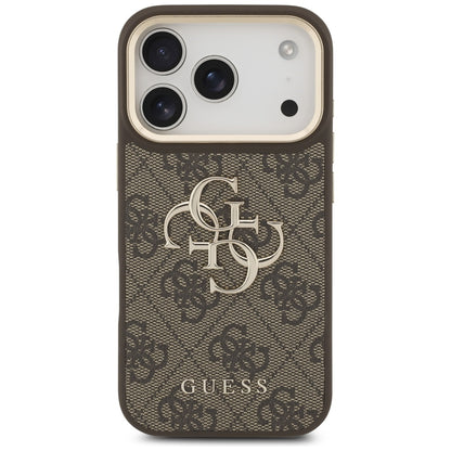 Deksel for Apple iPhone 17 Pro, Guess, Big 4G Classic Logo with Big Strap, Brun