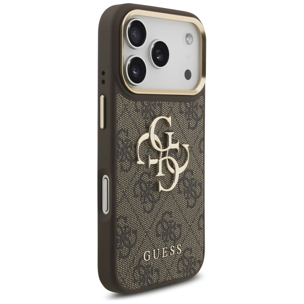 Deksel for Apple iPhone 17 Pro, Guess, Big 4G Classic Logo with Big Strap, Brun