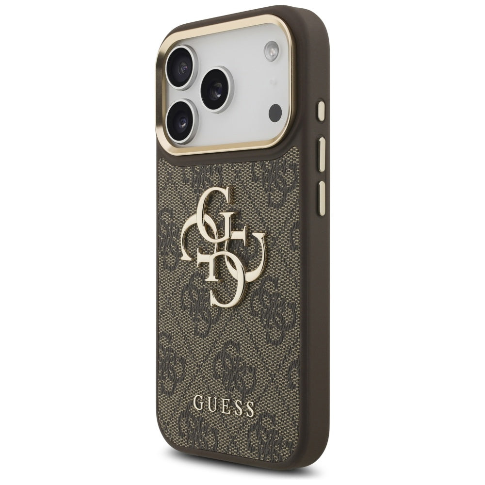 Deksel for Apple iPhone 17 Pro, Guess, Big 4G Classic Logo with Big Strap, Brun