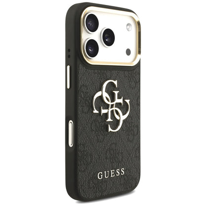 Deksel for Apple iPhone 17 Pro, Guess, Big 4G Classic Logo with Big Strap, Svart