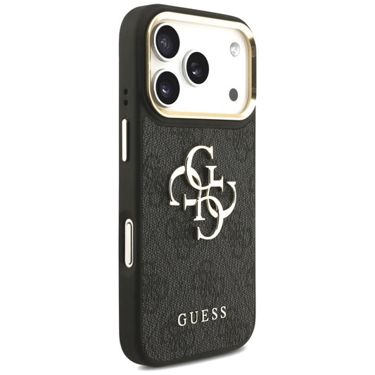 Deksel for Apple iPhone 17 Pro, Guess, Big 4G Classic Logo with Big Strap, Svart