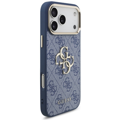 Deksel for Apple iPhone 17 Pro, Guess, Big 4G Logo Classic, Gullblå