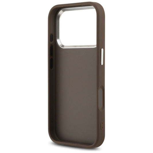 Deksel for Apple iPhone 17 Pro, Guess, Big 4G Logo Classic, Brun Sølv