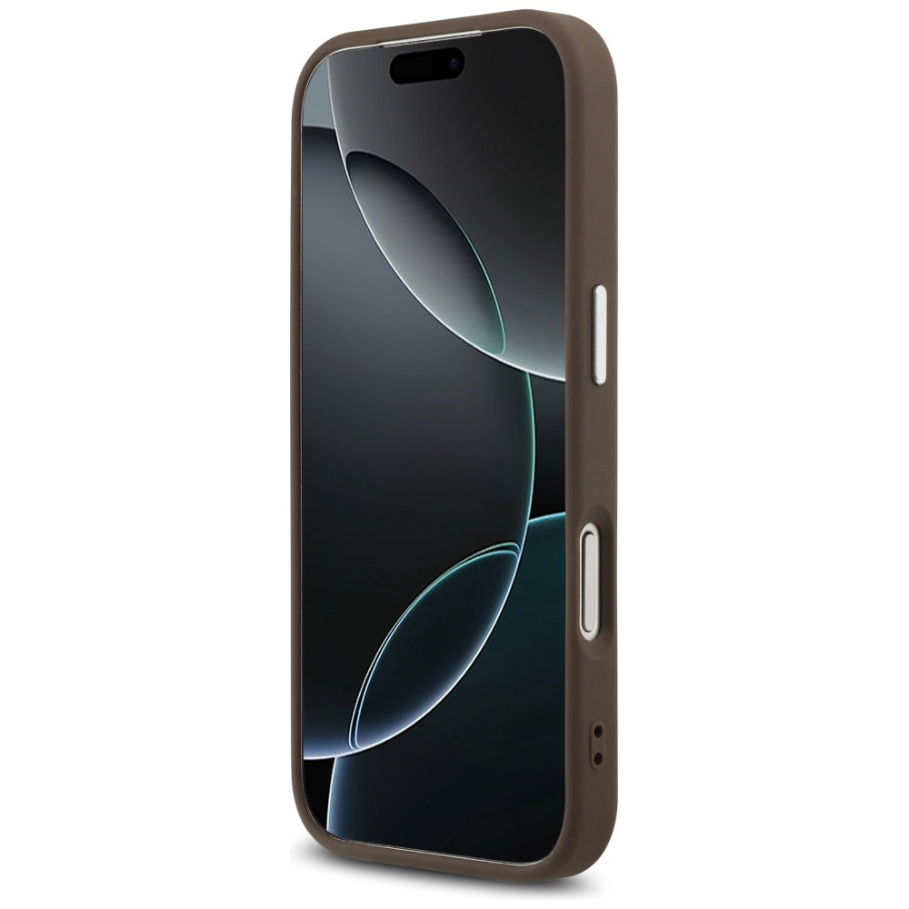 Deksel for Apple iPhone 17 Pro, Guess, Big 4G Logo Classic, Brun Sølv