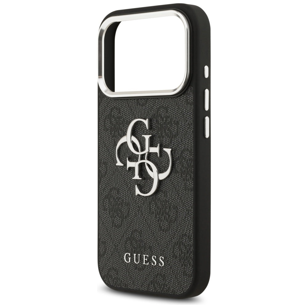 Deksel for Apple iPhone 17 Pro, Guess, Big 4G Logo Classic, Svart Sølv
